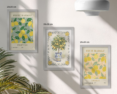Mur de cadres Affiches italiennes sur les agrumes et les fruits