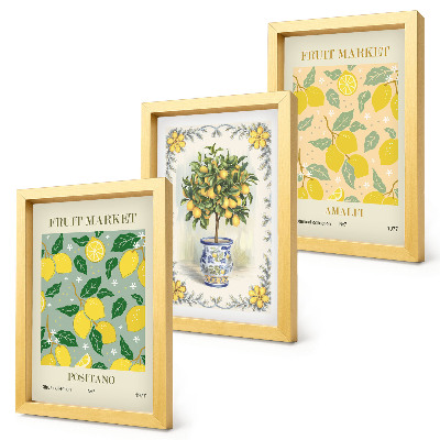 Mur de cadres Affiches italiennes sur les agrumes et les fruits