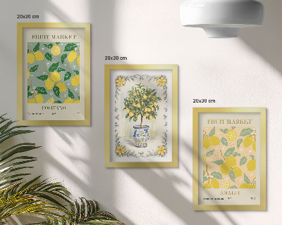 Mur de cadres Affiches italiennes sur les agrumes et les fruits