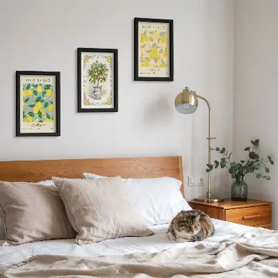 Mur de cadres affiches de fruits et agrumes italiens
