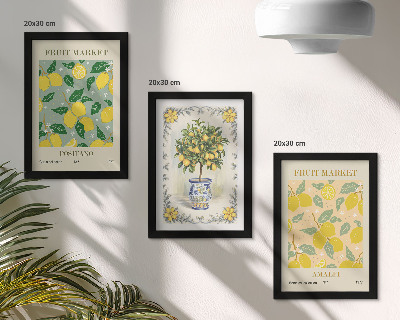 Mur de cadres Affiches italiennes sur les agrumes et les fruits