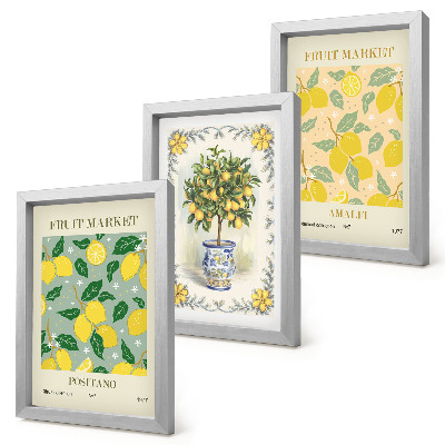 Mur de cadres Affiches italiennes sur les agrumes et les fruits