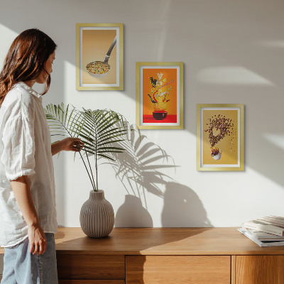 Mur de cadres Thèmes liés à la cuisine, à l'alimentation et aux boissons