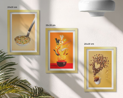 Mur de cadres Thèmes liés à la cuisine, à l'alimentation et aux boissons