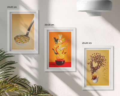 Mur de cadres Thèmes liés à la cuisine, à l'alimentation et aux boissons