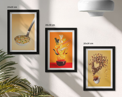 Mur de cadres Thèmes liés à la cuisine, à l'alimentation et aux boissons