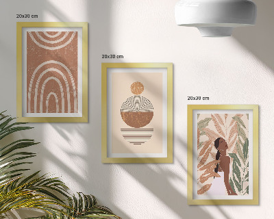 Lot de 3 tableaux Des motifs élégants ornés de motifs végétaux et de formes géométriques