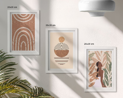 Lot de 3 tableaux Des motifs élégants ornés de motifs végétaux et de formes géométriques