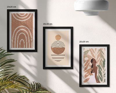 Lot de 3 tableaux Des motifs élégants ornés de motifs végétaux et de formes géométriques