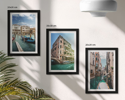 Mur de cadres Vues de Venise avec ses canaux et son architecture urbaine