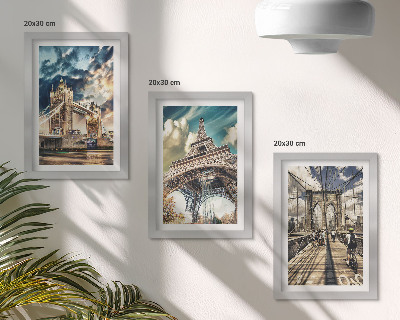 Mur de cadres Ponts et tours dans les villes européennes