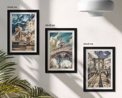 Mur de cadres Ponts et tours dans les villes européennes