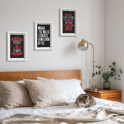 Lot de 3 tableaux Slogans de motivation pour la formation et le développement personnel