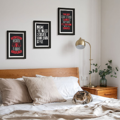 Lot de 3 tableaux Slogans de motivation pour la formation et le développement personnel