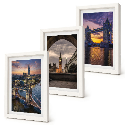 Mur de cadres Vues de la ville avec ses ponts et ses tours d'horloge
