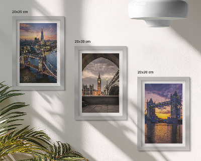 Mur de cadres Vues de la ville avec ses ponts et ses tours d'horloge