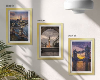 Mur de cadres Vues de la ville avec ses ponts et ses tours d'horloge