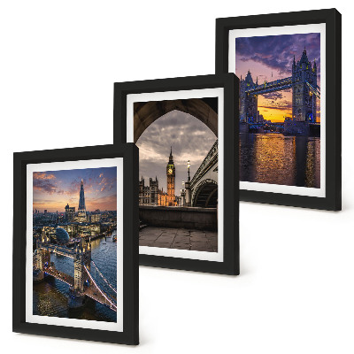 Mur de cadres Vues de la ville avec ses ponts et ses tours d'horloge