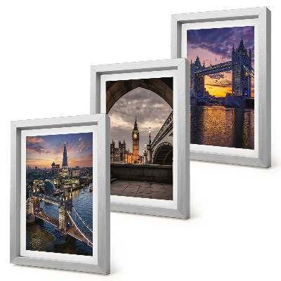 Mur de cadres Vues de la ville avec ses ponts et ses tours d'horloge