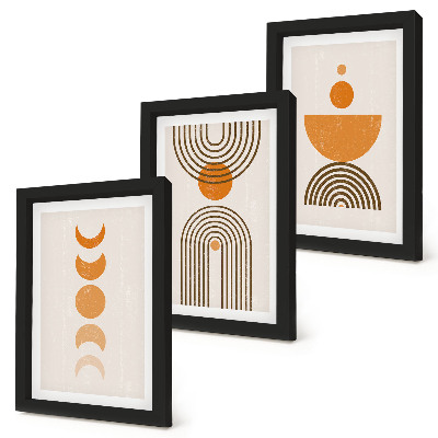 Ensemble de 3 tableaux Design décoratif minimaliste bohème