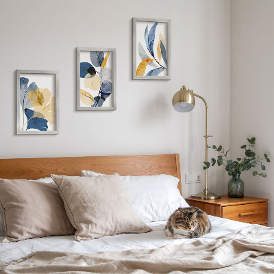 Lot de 3 tableaux Motifs végétaux dans un style aquarelle