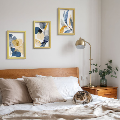 Lot de 3 tableaux Motifs végétaux dans un style aquarelle