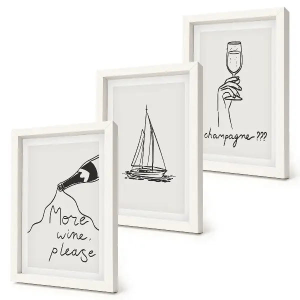 Verre à champagne au design linéaire en forme de voilier