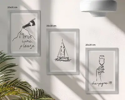 Verre à champagne au design linéaire en forme de voilier