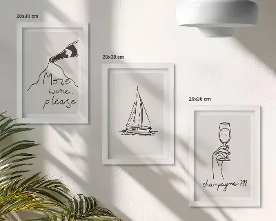 Verre à champagne au design linéaire en forme de voilier