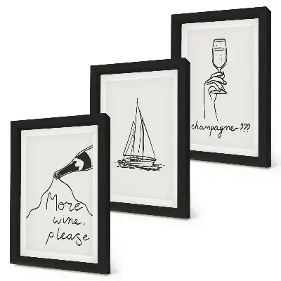 Verre à champagne au design linéaire en forme de voilier