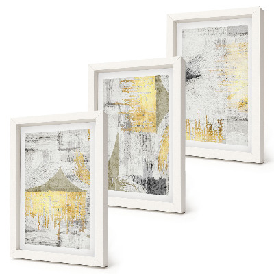 Ensemble de 3 tableaux Motifs de peinture abstraits minimalistes à la mode