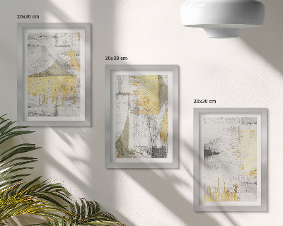 Ensemble de 3 tableaux Motifs de peinture abstraits minimalistes à la mode