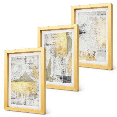 Ensemble de 3 tableaux Motifs de peinture abstraits minimalistes à la mode