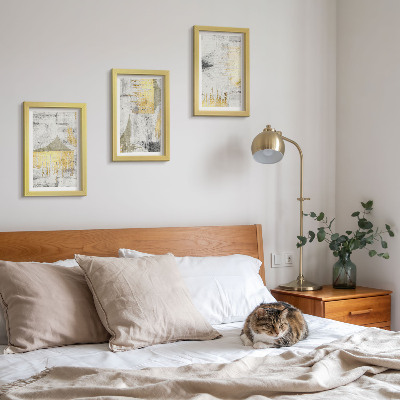 Ensemble de 3 tableaux Motifs de peinture abstraits minimalistes à la mode