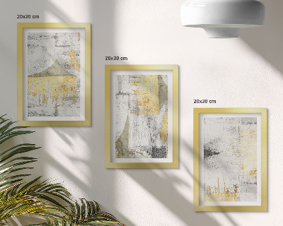 Ensemble de 3 tableaux Motifs de peinture abstraits minimalistes à la mode