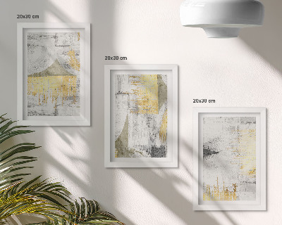 Ensemble de 3 tableaux Motifs de peinture abstraits minimalistes à la mode