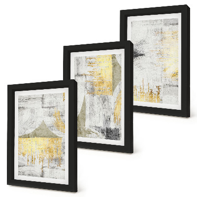 Ensemble de 3 tableaux Motifs de peinture abstraits minimalistes à la mode