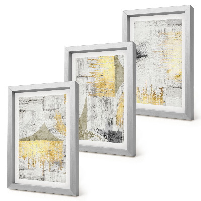 Ensemble de 3 tableaux Motifs de peinture abstraits minimalistes à la mode