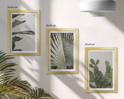 Mur de cadres Feuilles de plantes tropicales aux couleurs pastel
