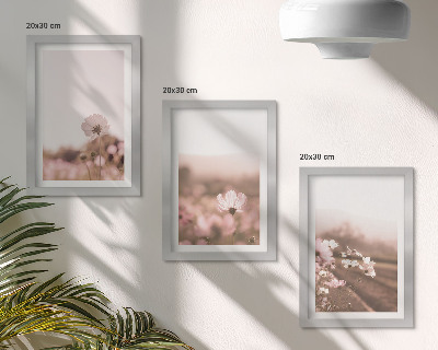 Mur de cadres Fleurs sauvages dans les prairies en été, paysages romantiques