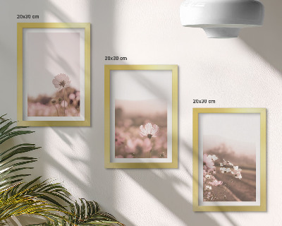 Mur de cadres Fleurs sauvages dans les prairies en été, paysages romantiques