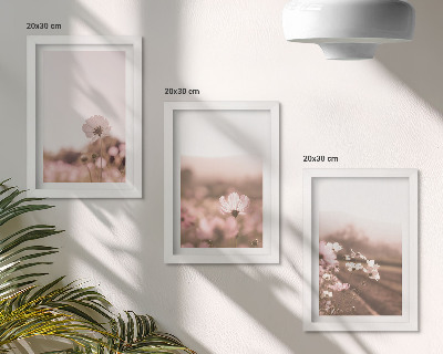 Mur de cadres Fleurs sauvages dans les prairies en été, paysages romantiques