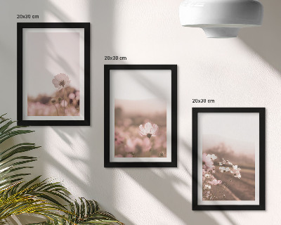 Mur de cadres Fleurs sauvages dans les prairies en été, paysages romantiques