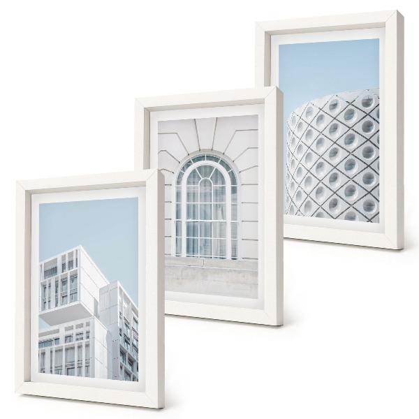 Ensemble de 3 tableaux Architecture moderne, minimalisme et géométrie