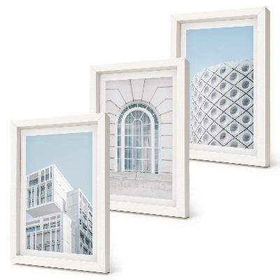 Ensemble de 3 tableaux Architecture moderne, minimalisme et géométrie