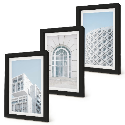 Ensemble de 3 tableaux Architecture moderne, minimalisme et géométrie