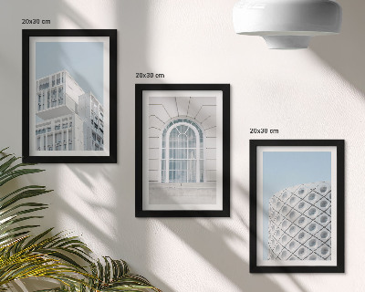 Ensemble de 3 tableaux Architecture moderne, minimalisme et géométrie