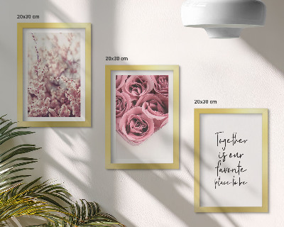 Lot de 3 tableaux Fleurs et bouquets de roses avec une inscription faite maison