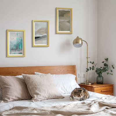 Ensemble de 3 tableaux Décorations minimalistes abstraites peintes