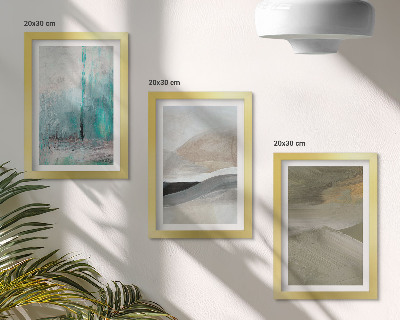 Ensemble de 3 tableaux Décorations minimalistes abstraites peintes